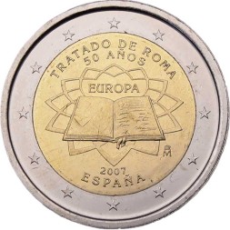 Испания 2 евро 2007 год - Римский договор