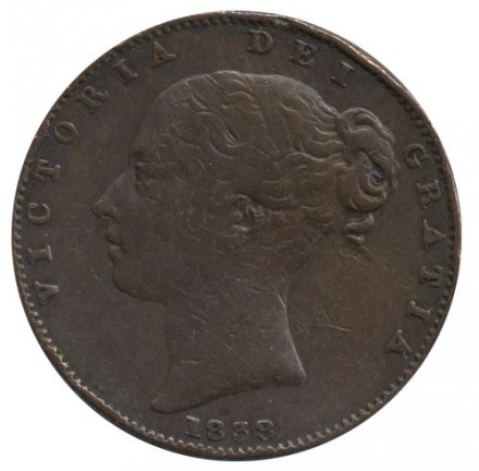 Великобритания 1 фартинг 1838 год