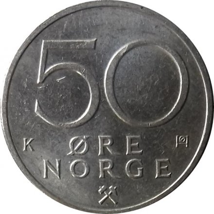 Норвегия 50 эре 1992 год