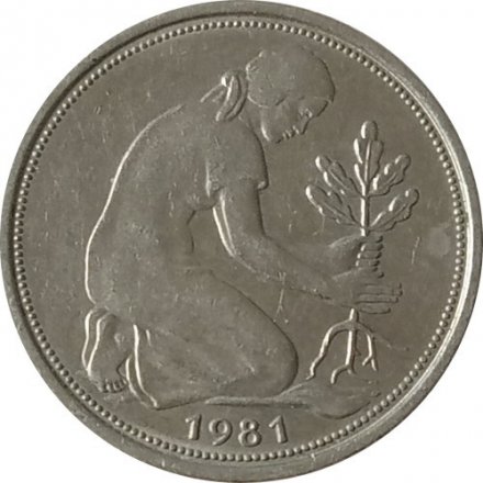 ФРГ 50 пфеннигов 1981 год (G)