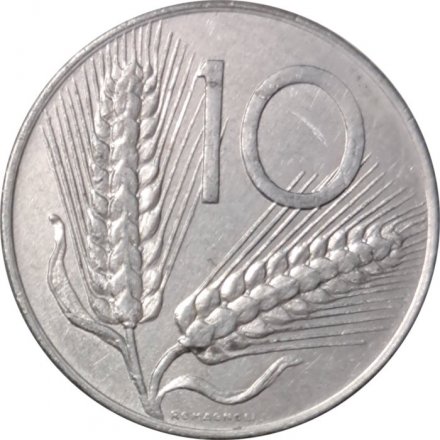 Италия 10 лир 1983 год