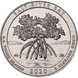 США 25 центов 2020 год - Национальный исторический парк и экологический заповедник Бухта Солёной реки, 53-й парк (D)