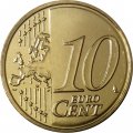 Латвия 10 евроцентов 2014 год