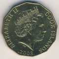 Острова Кука 5 долларов 2003 год - Океаническая раковина