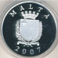Мальта 5 лир 2007 год - 450 лет со дня начала правления Жана Паризо де Валетта