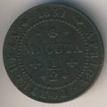 Ангола 1/2 макуты 1851 год