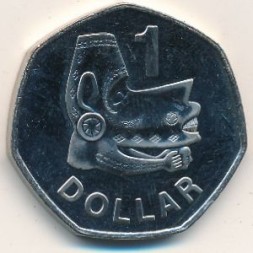 Монета Соломоновы острова 1 доллар 2008 год