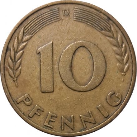 ФРГ 10 пфеннигов 1950 год (D)