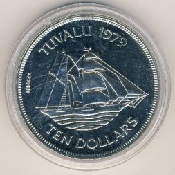 Тувалу 10 долларов 1979 год