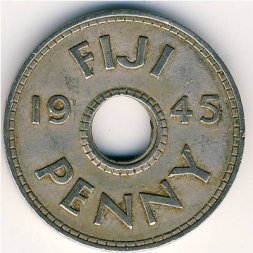 Фиджи 1 пенни 1945 год