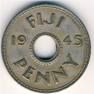 Фиджи 1 пенни 1945 год
