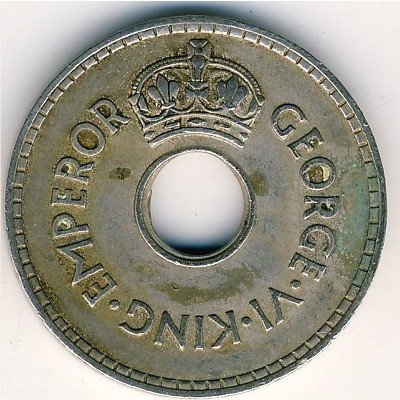 Фиджи 1 пенни 1945 год