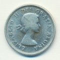 Канада 25 центов 1956 год - Карибу (северный олень) (серебро)