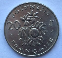 Французская Полинезия 20 франков 1979 год