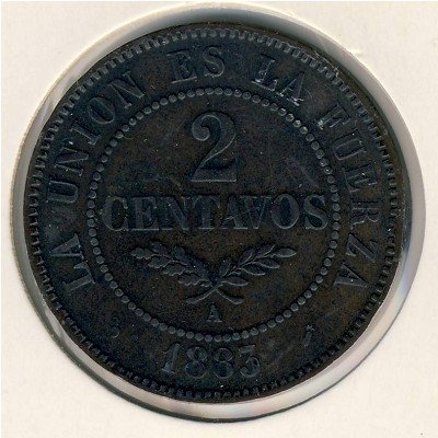 Боливия 2 сентаво 1883 год