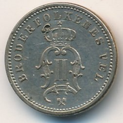Норвегия 10 эре 1898 год