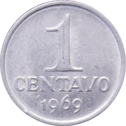 Бразилия 1 сентаво 1969 год