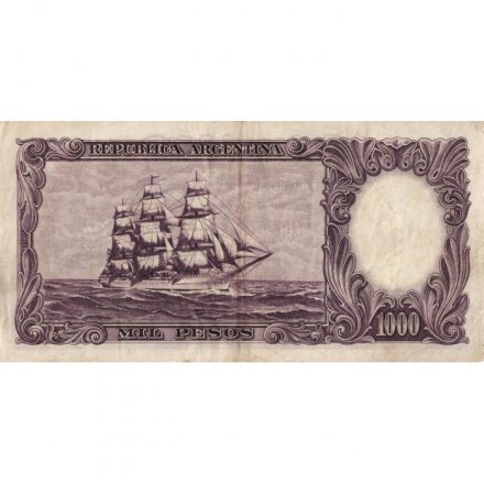 Аргентина 1000 песо 1967 год - VF