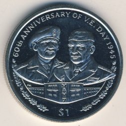 Виргинские острова 1 доллар 2005 год