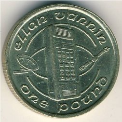 Остров Мэн 1 фунт 1988 год