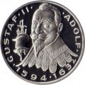 Швеция 20 экю 1998 год - Густав II Адольф.  Лебеди (proof, серебро)