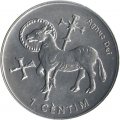 Андорра 1 сантим 2002 год - Агнец Божий