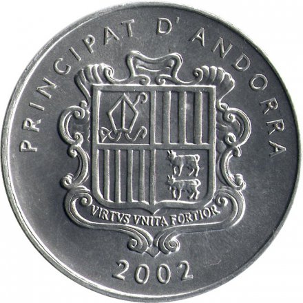 Андорра 1 сантим 2002 год - Агнец Божий