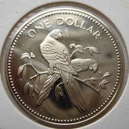 Белиз 1 доллар 1979 год - Попугай (Proof)