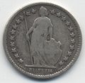 Швейцария 1/2 франка 1907 год