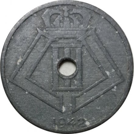 Бельгия 25 сантимов 1942 год BELGIE - BELGIQUE