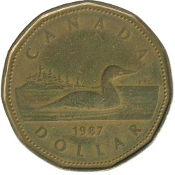Канада 1 доллар 1987 год - Полярная гагара