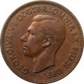 Великобритания 1/2 пенни 1949 год - Король Георг VI. Корабль «Золотая лань»