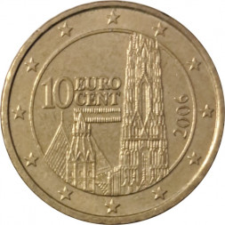 Австрия 10 евроцентов 2006 год