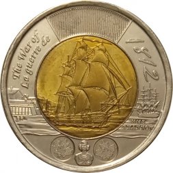 Канада 2 доллара 2012 год - Война 1812 года. Фрегат «Шеннон»