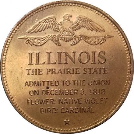 Жетон США. Illinois. The 21th state