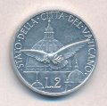 Ватикан 2 лиры 1950 год