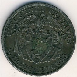 Колумбия 50 сентаво 1902 год
