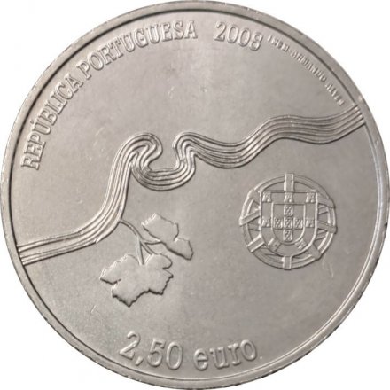 Португалия 2,5 евро 2008 год - ЮНЕСКО. Винодельческий регион Альто-Дору