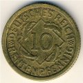 Веймарская республика 10 рентенпфеннигов 1924 год (F)