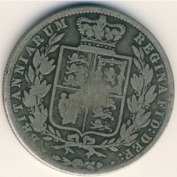 Великобритания 1/2 кроны 1875 год