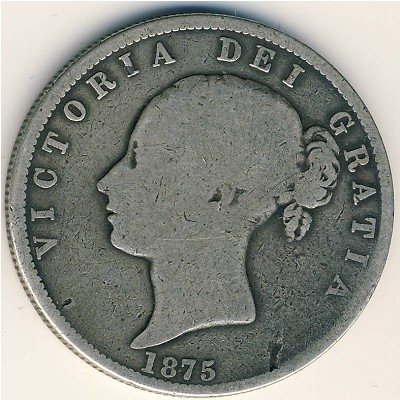 Великобритания 1/2 кроны 1875 год