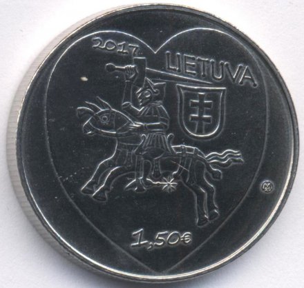 Литва 1,5 евро 2017 год - Ярмарка Казюкаса