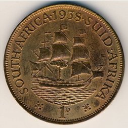 ЮАР 1 пенни 1938 год