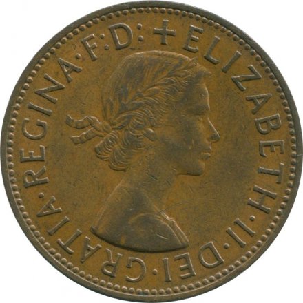 Великобритания 1 пенни 1963 год