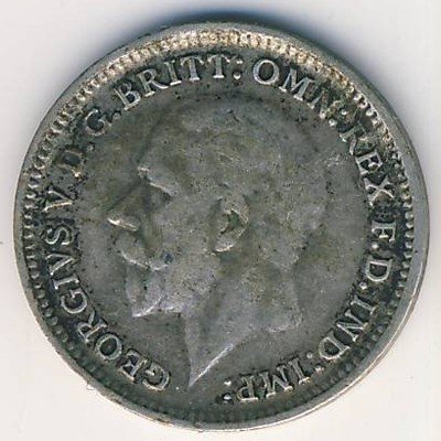 Великобритания 3 пенса 1928 год