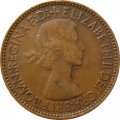 Великобритания 1/2 пенни 1953 год