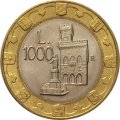 Сан-Марино 1000 лир 1997 год - 1000 лет строительству замка