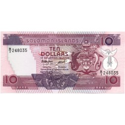 Соломоновы острова 10 долларов 1986 год - UNC