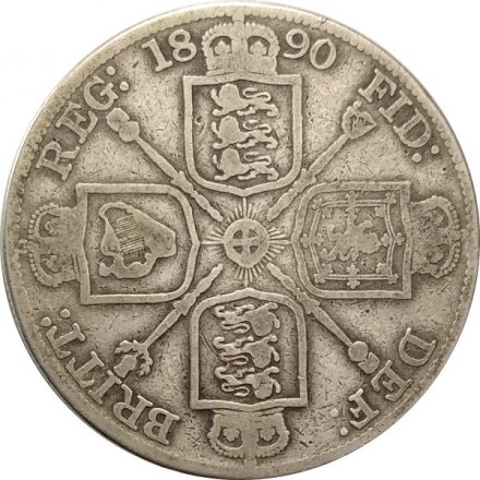 Великобритания 4 шиллинга (2 флорина) 1890 год