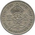 Великобритания 2 шиллинга (1 флорин) 1948 год - Роза Тюдоров